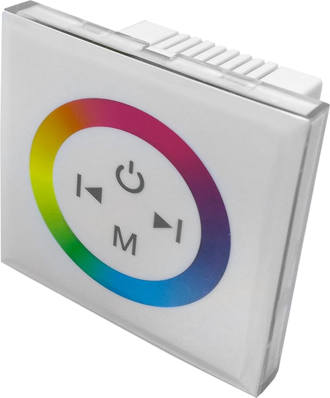 RGB LED Dimmer Tactiel 12V/24V - Kunststof - Wit - SILUMEN