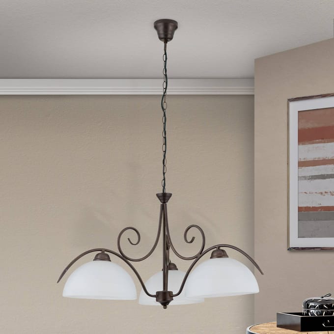 ORION 3-lamps hanglamp Marco met albast glas