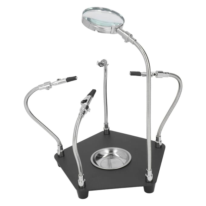 Soldeerhouder Hoge Lichtdoorlaatbaarheid Universele Arm PCB 3x Vergroting HD Solderen
