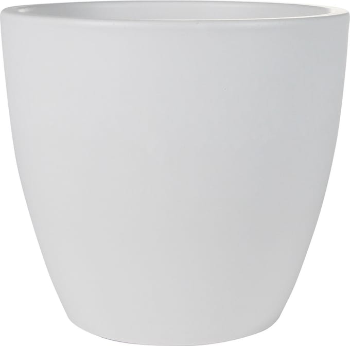 Ter Steege Bloempot - wit - glans - Scandinavisch - 20 x 19 cm - plantenpot
