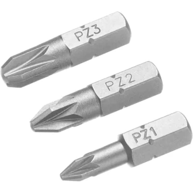Stanley Schroefbitsset - Sta61043-xj - Pozidriv Pz1-pz3 - 25mm - 3 Stuks