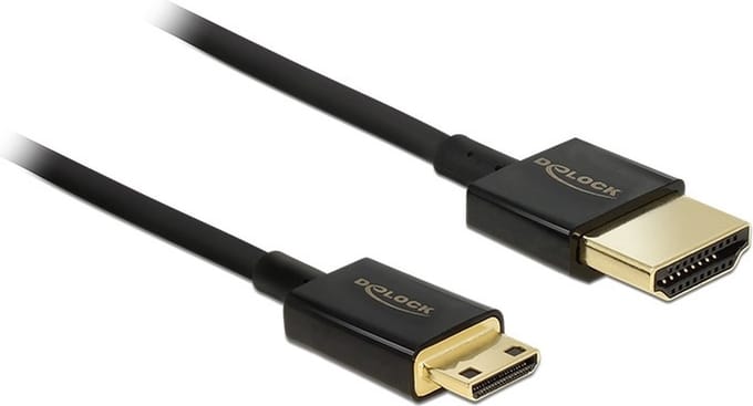 Dunne Premium Mini HDMI - HDMI kabel - versie 2.0 (4K 60Hz) / zwart - 2 meter