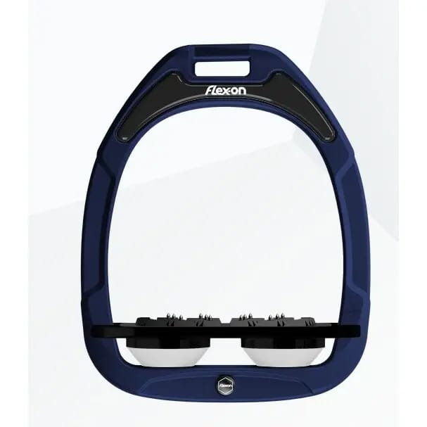 Platte Ultra Grip Stijgbeugels Marine/Zwart/Wit Flex-On Green Composite