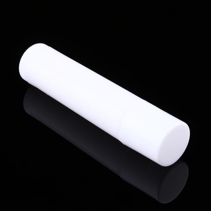 Lot de 100 tubes vides pour rouge à lèvres, baume à lèvres, transparent, noir, blanc, 5ml white