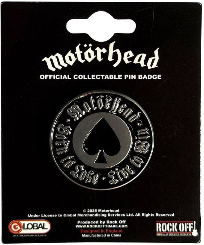 Motorhead - Born To Lose Pin - Zwart/Zilverkleurig