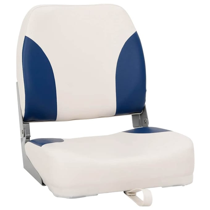 vidaXL - Bootstoel - 1 - set - inklapbaar - 41x36x48 - cm - blauw - en - wit
