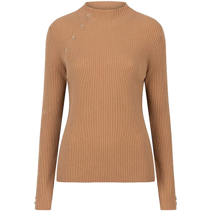 EsQualo Sweater Col A-sym Buttons Brandy Taglia: XXL | Maglioni a maglia Outlet | Donna