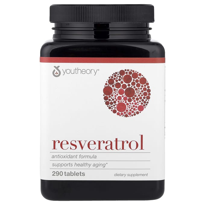 Youtheory, Resvératrol, 290 comprimés