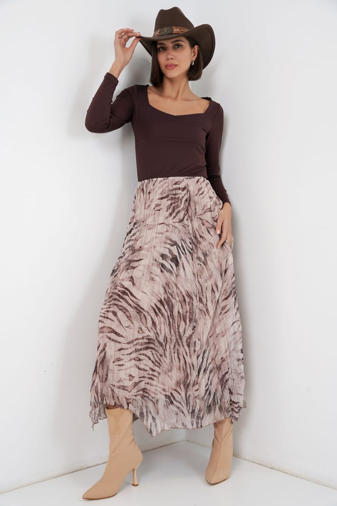 Asymmetrische Patroon Maxi Rok