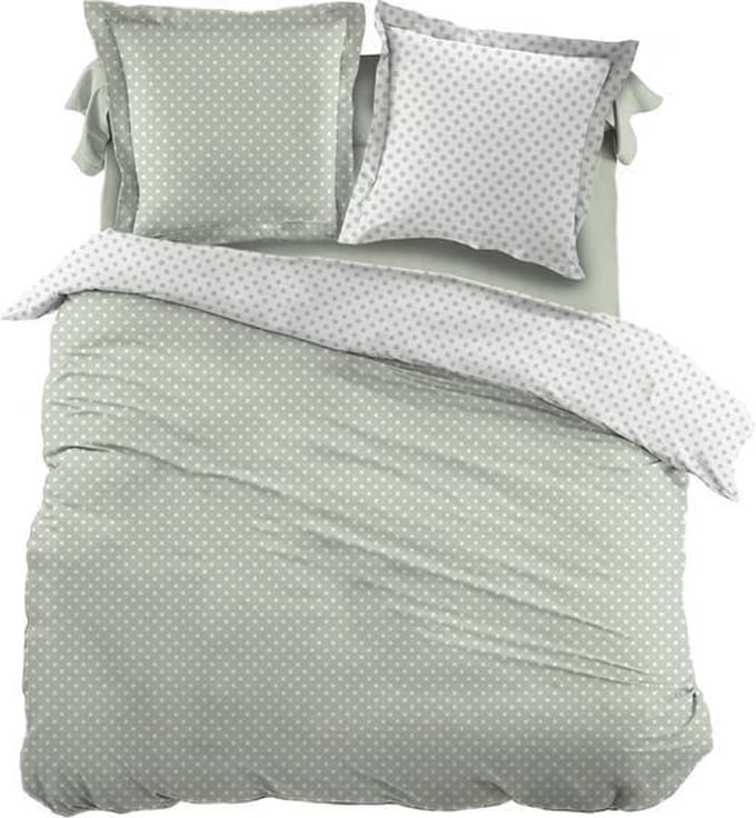 Snoozing Pierrot - Dekbedovertrek - Eenpersoons - 140x200/220 cm + 1 kussensloop 60x70 cm - Green