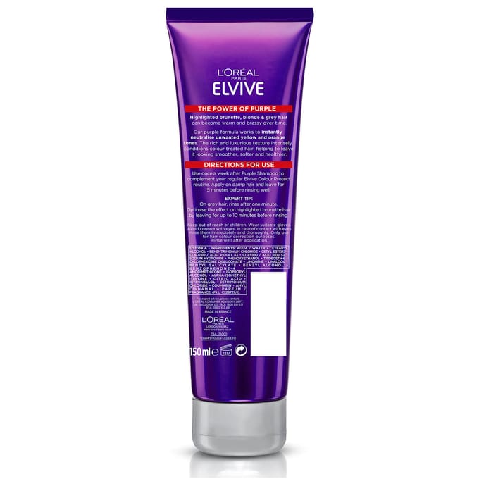 L'Oréal Paris Elvive Kleurbeschermende Koperkleurtegengaande Paarse Conditioner 150 ml