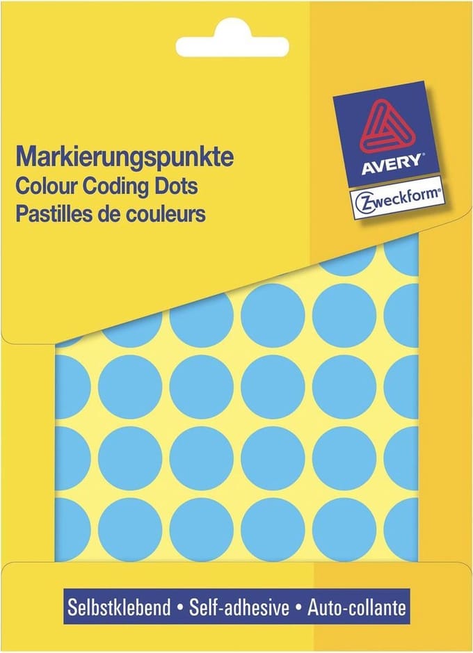 Avery Etiketten Zweckform Stip 18 Mm Papier Blauw 1056 Stuks