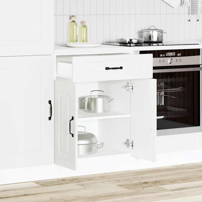 vidaXL - Onderkast - Kalmar - bewerkt - hout - wit