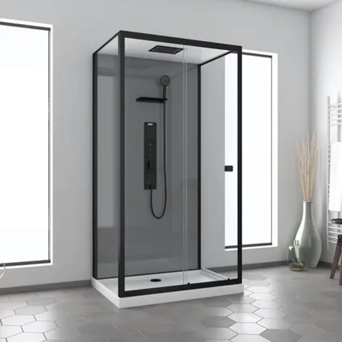 Aurlane Douchecabine Trendy - Rechthoek - 110x80x207,5cm - Grijs