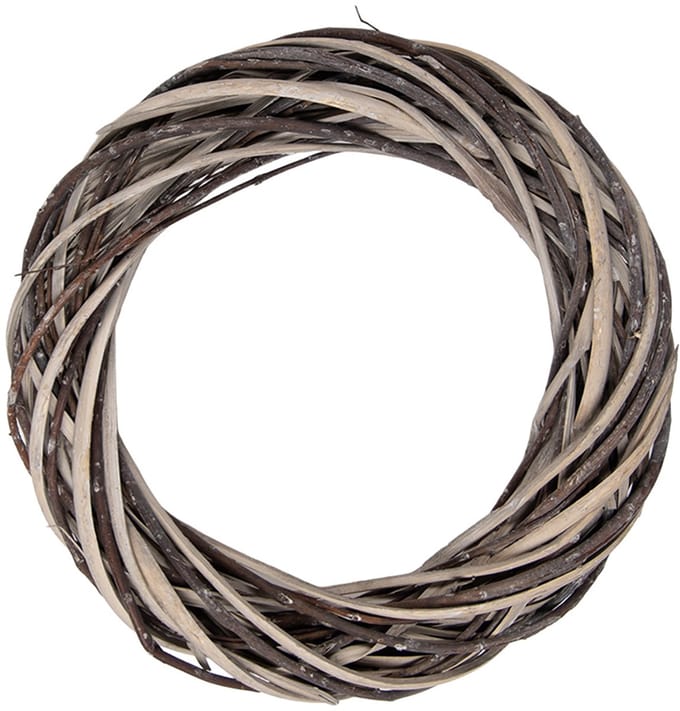 Clayre & Eef Krans Ø 30x6 cm Bruin Rotan