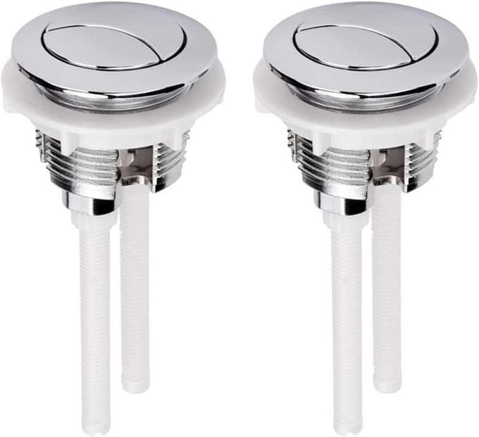 2x Universele Ronde Dubbele Flush Toiletknop Drukker voor Waterbesparing