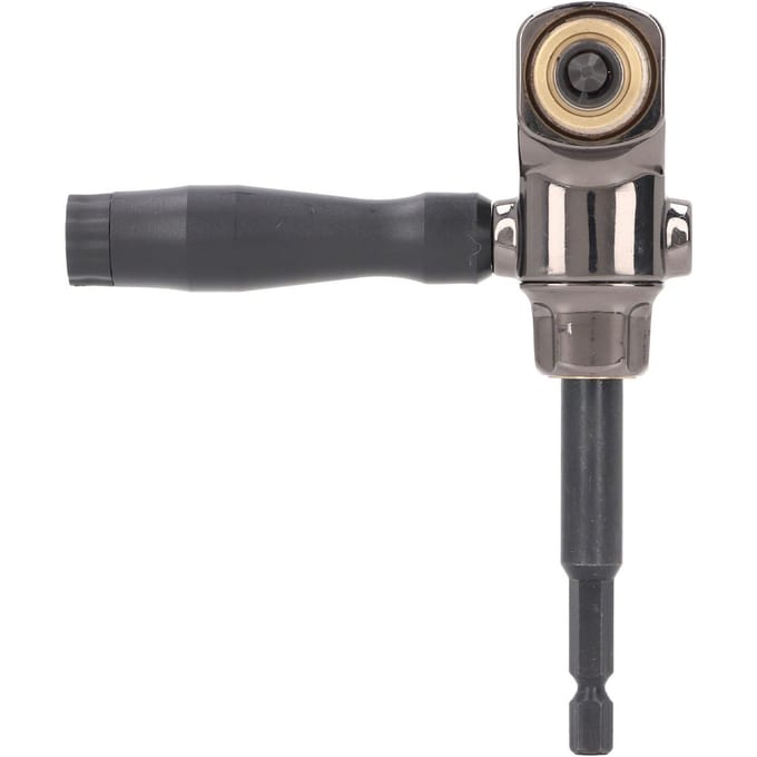 Accessoire Perceuse à Angle Droit Acier Alliage Chrome Vanadium 90 Degrés Accessoire Perceuse Électrique avec Poignée gray