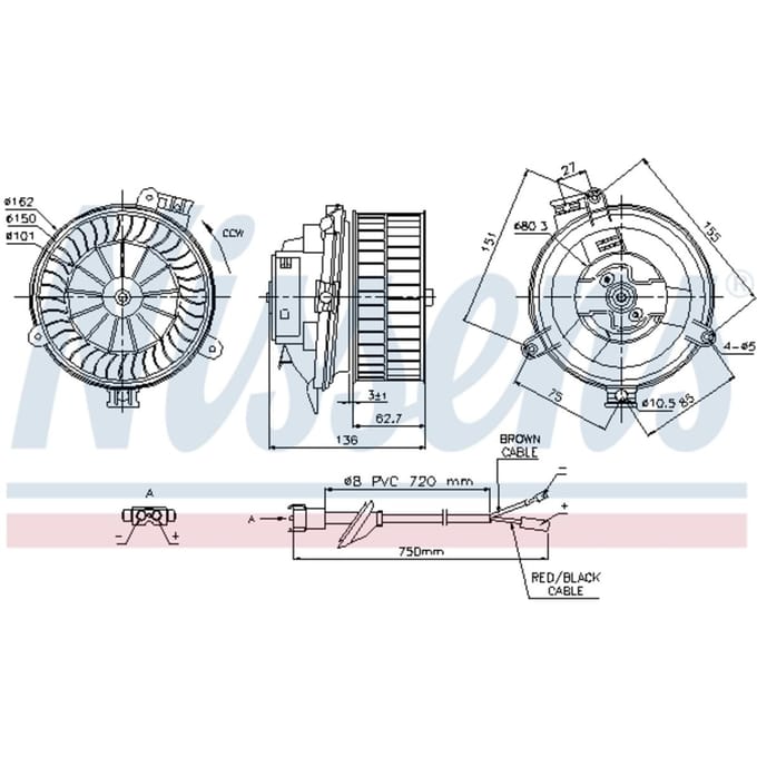 Binnenventilator NISSENS 87153