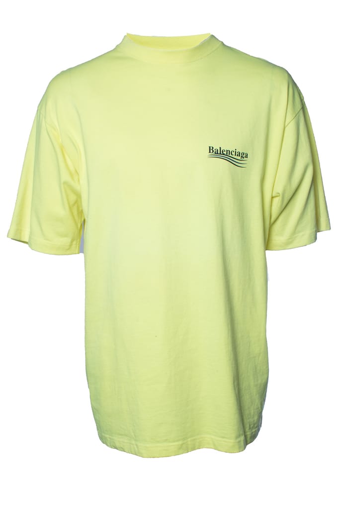 Balenciaga, gele t-shirt met logo