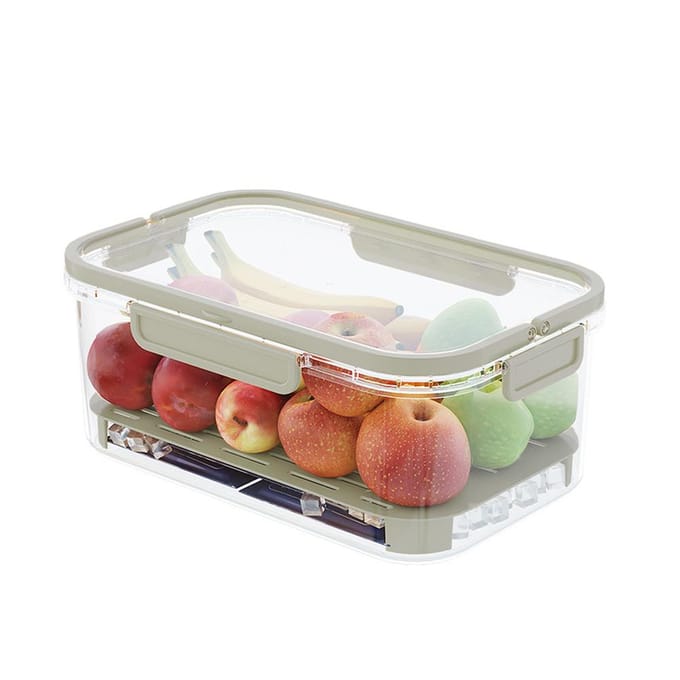 Koelkast Organizer met Deksels & Handvat, Herbruikbare Voedsel Bewaarcontainers Groente Fruit Bewaarders voor groen