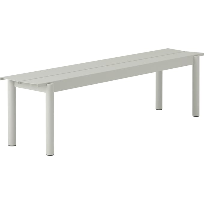 Muuto Linear Steel Bank - grijs - 170 cm