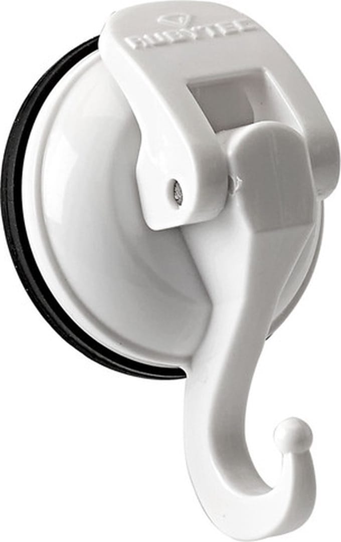 Rubytec Mammoth Zuignap - 7 x 4.7 x 4.7 cm - Twee-componentenrubber - Hanger - Belastbaar tot 4 Kg - Weerbestendig - Kledinghaak - Wit