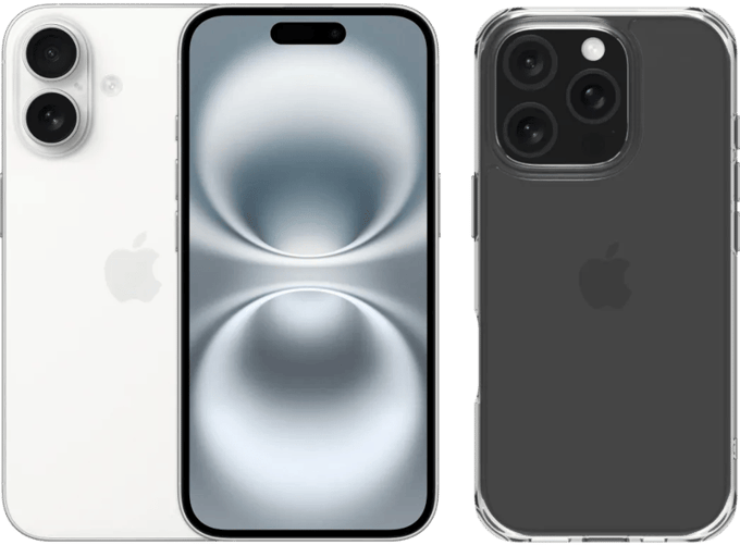 Apple iPhone 16 128GB Wit + BlueBuilt Protective Back Cover Transparant