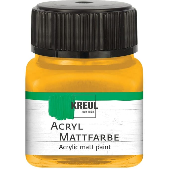 KREUL acryl matte verf, 20 ml - Goudgeel