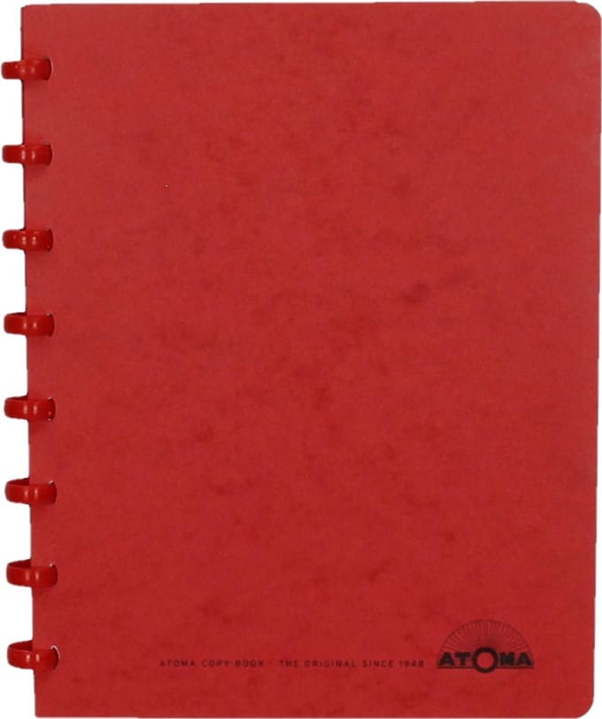 Atoma schrift | ft A5 | 144 bladzijden | commercieel geruit | rood
