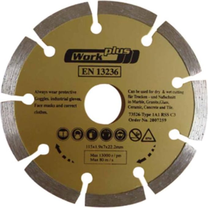 Work-it Diamant Slijpschijf - 230 mm Segment Droog 73533