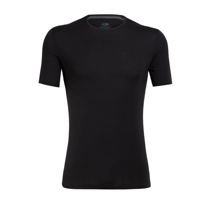 Icebreaker Anatomica Crew Top T-shirt Heren, zwart Maat L