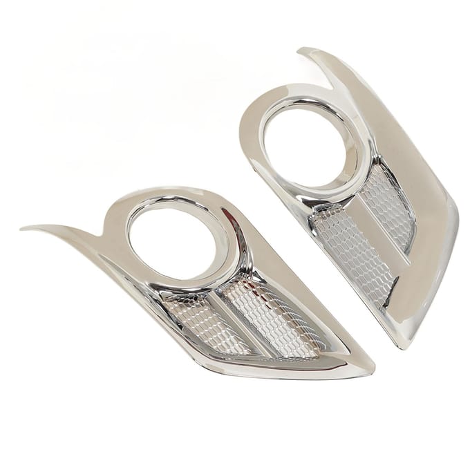 2 STUKS Voor Mistlamp Frame Sticker Buitendecoratie Vervanging voor Hilux Vigo Champ 2012 white