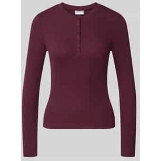 slim fit shirt met lange mouwen van katoenmix