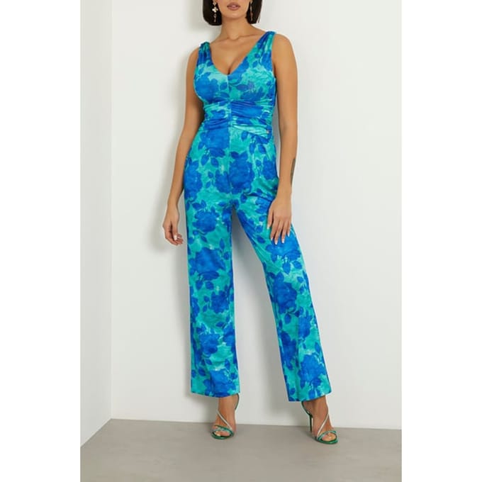 GUESS Eco Emily Overall Resort Rose Print Größe: S | Jumpsuits Outlet | Damen | Rosa