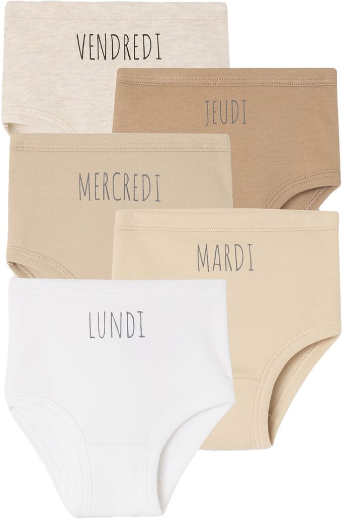 Vertbaudet Set van 5 babybroekjes met 1 voor elke dag