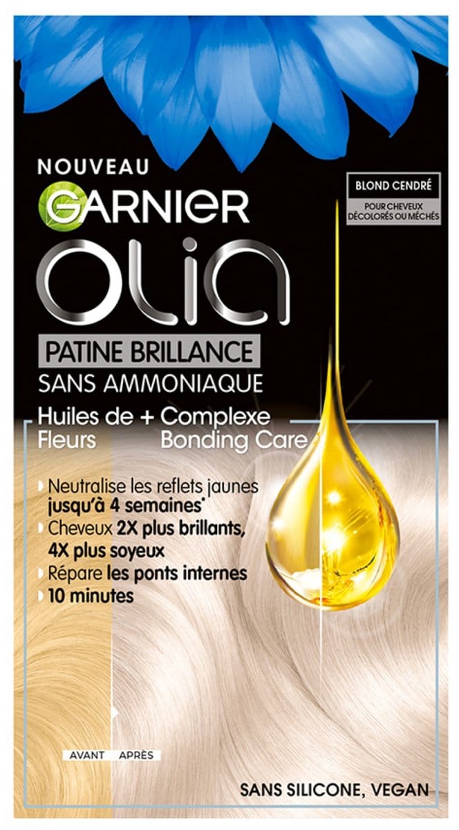 Garnier Olia Glanspatine Semi-Permanente Kleuring Zonder Ammoniak 174 ml (Kleuren : As Blond)