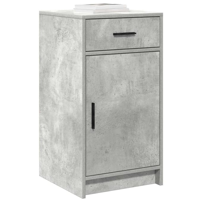 vidaXL - Dressoir - Beton - Grijs - 40 - x - 40,5 - x - 75 - cm - Bewerkt - hout