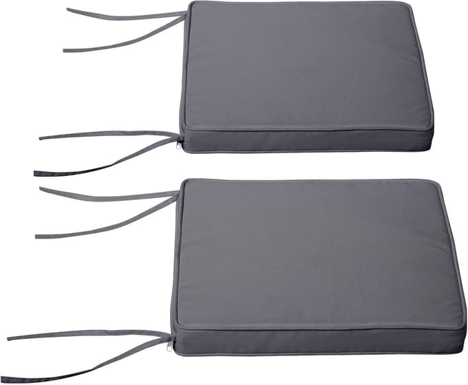 Outsunny - Outdoor zitkussenset - Polyester - 45x45x5cm - Donkergrijs