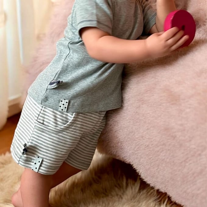 Babyshorts OrganicEra biologische babyshort, gestreept