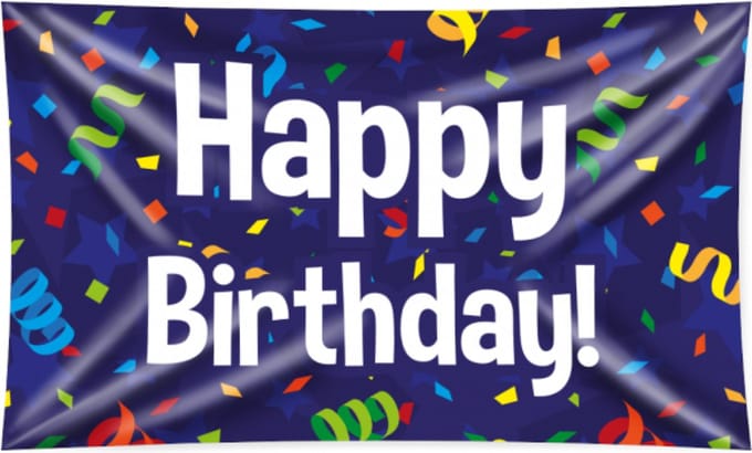 XXL flags - Happy birthday