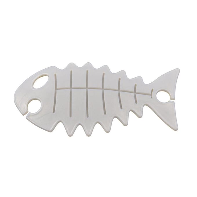 Kabel organizer - Cable Fish - Wit parelmoer - 7,5 x 14 x 1,4 cm - Voor max. 4 meter snoer en 1000 Watt