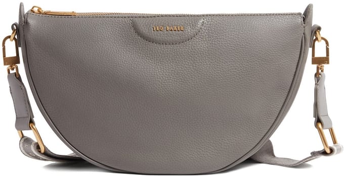 Ted Baker schoudertas Essina Webbing Leather Half Moon Crossbody Bag Mid - Grey grijs