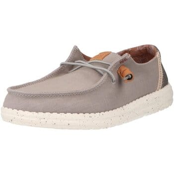 HEYDUDE - Wendy Washed Canvas Dames Instapper Grey - Maat 37