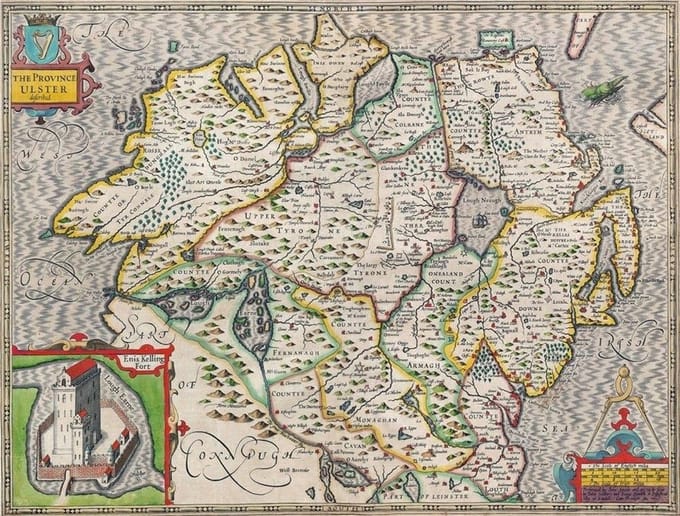 Historische Puzzel van Ulster, Ierland 1000 Stukken