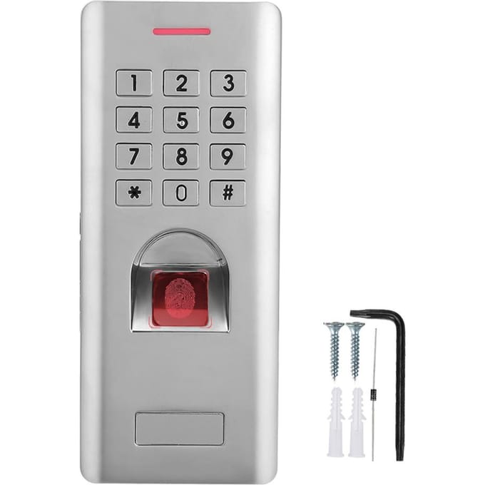 IP66 Waterdichte Biometrische Vingerafdruk Wachtwoord Toegangscontrole Machine Wiegand 26 Deur Controller gray