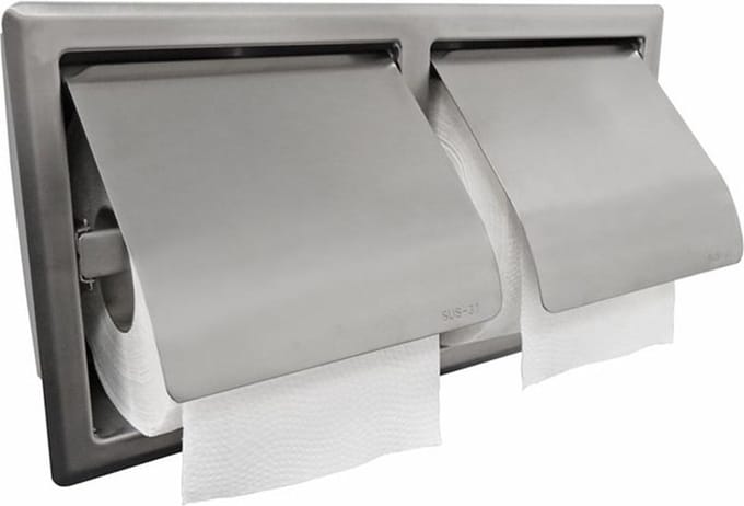Sanifun dubbele toiletrolhouder Ajax RVS