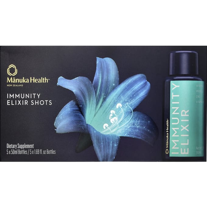 Manuka Health, Elixir Immunitaire à Boire, 5 Bouteilles, 50ml (1,69 fl oz) Chaque