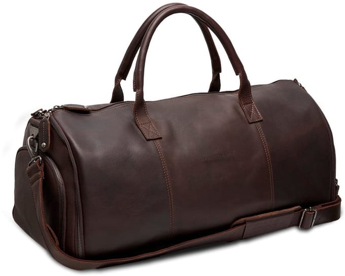 Chesterfield Finlay Waxed Pull Up Reistas met Kledinghoes - Bruin