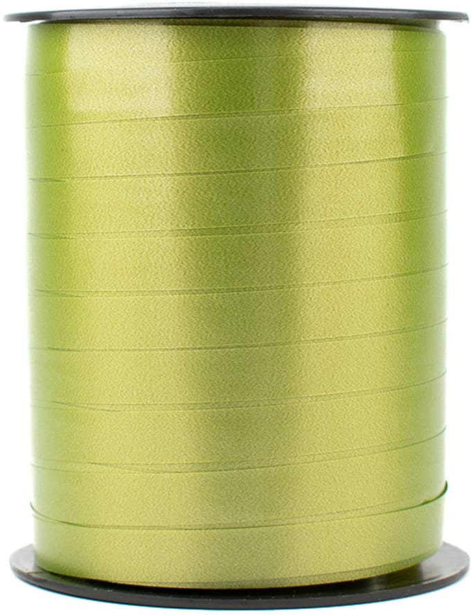 Krullint groen - 10 mm breed - 250 meter lang - Cadeaulint op rol