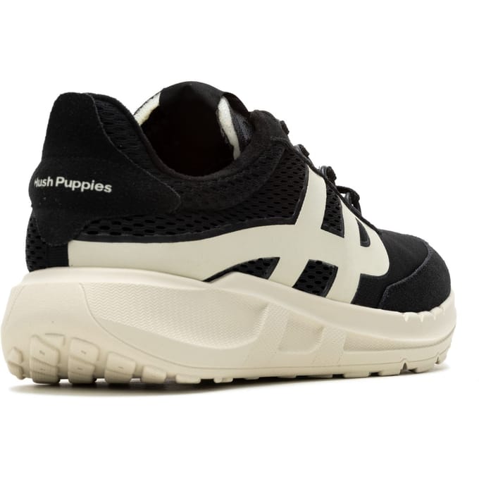 Hush Puppies Seventy8 Retro Runner Heren Sneakers Van Zwart Suède